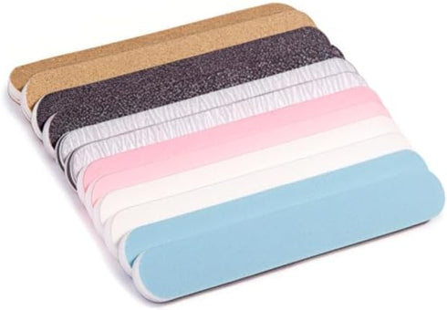 Professional Colorful Mini Finger Nail Files - Washable Emery Boards, 3-1/2 Inches Long, 12 Files Per Pack