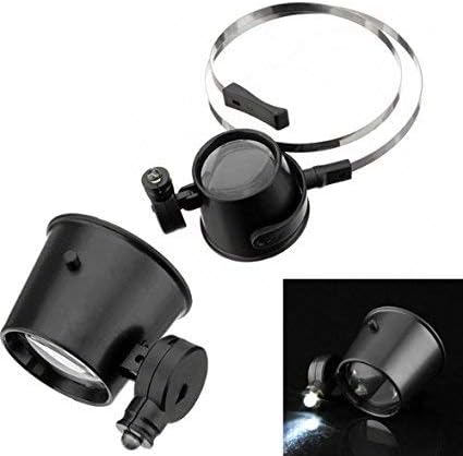 15X Loupe Lens Headband Magnifying Glass with LED for Jeweler Watch Repair