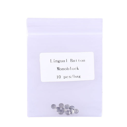 Angzhili 50Pcs/5Bag Dental Lingual Buttons, Round Base Monoblock Orthodontic Materials