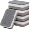 5 Pcs Heavy Duty Dual-Sided Scrub Sponges for Kitchen, Multi-Use Deep Cleaning (Grey White)