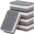 5 Pcs Heavy Duty Dual-Sided Scrub Sponges for Kitchen, Multi-Use Deep Cleaning (Grey White)