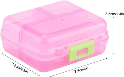 MOPFOL 7 Grids Weekly Pills Organizer - Portable Medicines Case for Travel, Leak-Proof Compartments with Secure