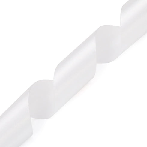 25 Yards Satin Ribbon, 1-1/2 Inches Wide, Suitable for Wedding, Party, Gift Box Packaging (White)
