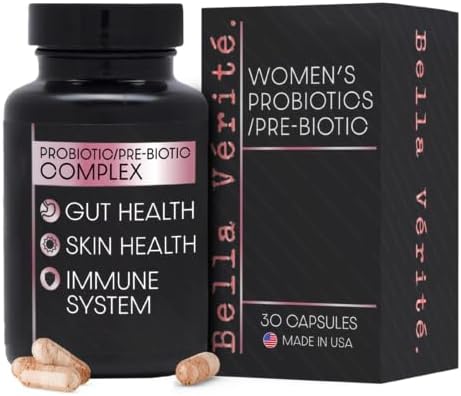 Probiotic & Prebiotic Complex | 30 Vegetarian Capsules | Support Women's Digestive & Gut Health - 3.45 Billion CFU