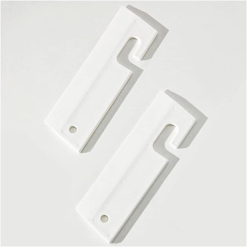 White Silicone Squeegee with Hanging Hole, Flexible Water Blade for Cleaning Kitchen Countertops, Bathroom Mirrors, 2PCS