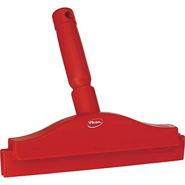 Vikan 77114 Ultra Hygiene Squeegee - Double Blade Hand Tool, 10", Red