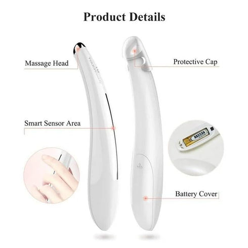 TOUCHBeauty Electric Eye Massager for Dark Circles, Puffiness, Fine Lines with Sonic Vibration & Heating
