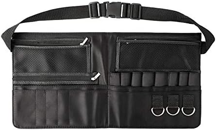 Professional Portable Makeup Brush Waist Bag Case, Foldable Cosmetic Brush Pouch with Multi Pockets