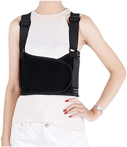 Rib and Chest Support Brace by Solmyr, Breathable Belt for Sore or Bruised Ribs Support (L/XL)