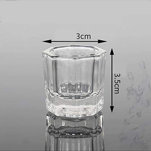 Karlash Nail Art Acrylic Liquid Powder Dappen Dish, Glass Crystal Bowl