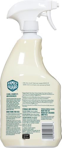 Family Guard Disinfectant Spray: Antibacterial Multi-Surface Cleaner, Citrus Scent, 32 oz (Pack of 1)