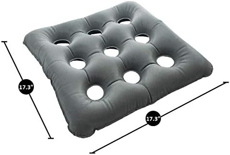 SV-2248N 17.3(L) 17.3(W) 2.76(H), ObboMed Comfortable Foldable Portable Inflatable Pressure Relieving Air Seat Chair