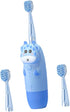 Sonic Electric Toothbrush with Blue Brush Heads Frequency Ergonomic Non Slip Handle