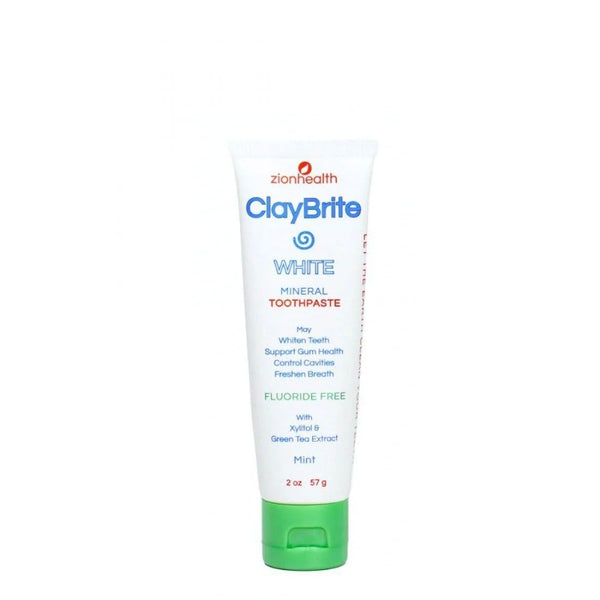 Claybrite Zion Health White Toothpaste 2 oz Paste