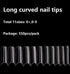YIMART 550pcs Fake Nails, Premium Square Clear Tips, Nail Art C Tips French Acrylic Long C Curve False Nails