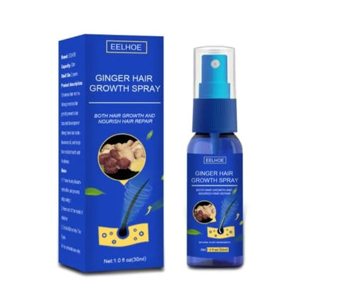 Ginger Hair Growth Spray | Promotes Thicker, Longer Hair with Ginger Extract for Scalp Moisturization and Regrowth