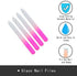 SIUSIO 40 Pack Czech Crystal Glass Nail Files, Double Sided Etched Surface, Gradient Rainbow Color for Nails