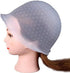 Reusable Silicone Hair Coloring Highlighting Cap, Hair Dyeing Cap with Metal Hook for Hair Salon Tools