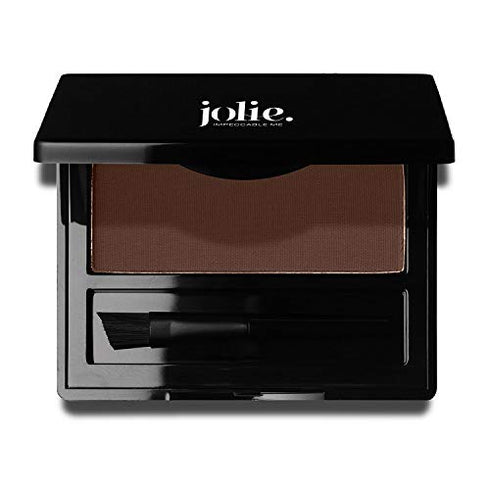 Jolie Pressed Eye Brow Powder, Brush on, Dark Brown