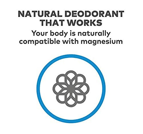 Magnesium Deodorant, Aluminum-Free for Women & Men, Tested for Sensitive Skin, Alcohol-Free, Baking Soda-Free,