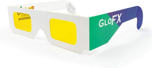 GloFX Color Therapy Paper Glasses - 5 Pack for Chakra & Chromotherapy Light Therapy