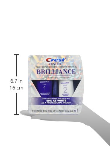 Crest Brilliance Daily Cleansing Toothpaste and Whitening Gel System, 4 Oz