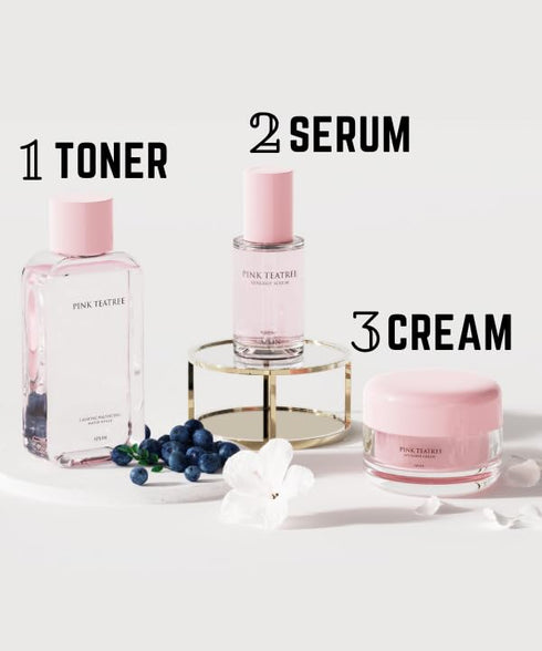 APLIN Pink Tea Tree Synergy Serum 30mL/1.01 Fl. Oz - CICA, Hyaluronic Acid, Niacinamide - Hydrating Korean Skin Care