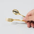 48Pcs Party Disposable Plastic Mini Forks and Spoons Set, Polished Gold Cutlery for Small Appetizers and Desserts