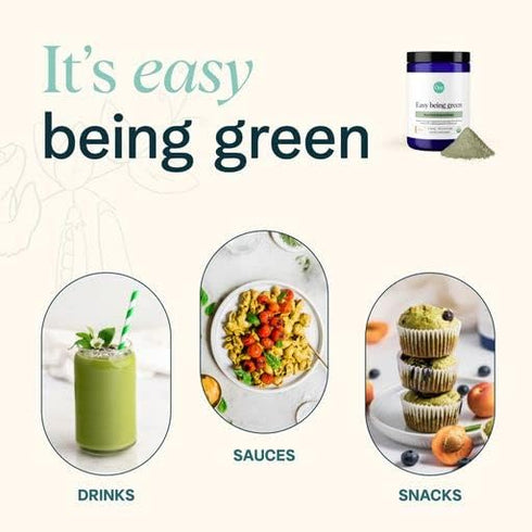Ora Organic Greens Powder - Vegan, Gluten-Free Super Greens Drink for Energy and Detox, 20+ Superfood Greens Blend