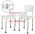 Mecor Adjustable Medical Shower Chair Bath Tub Seat Bench Stool Detachable Backrest