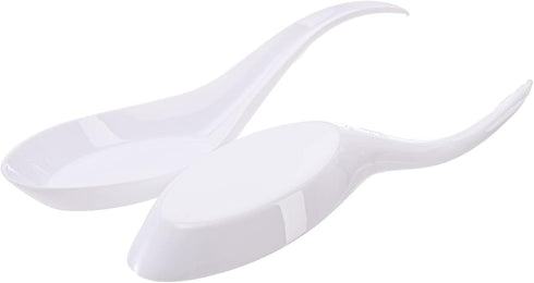 Kingrol 200 Disposable Plastic Appetizer Spoons for Desserts, Soups, Sushi, Dipping Sauces - White