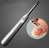 Professional Silver Stainless Steel Finger Cuticle Cleaner Fork Pusher, Nail Art Tools for Unisex