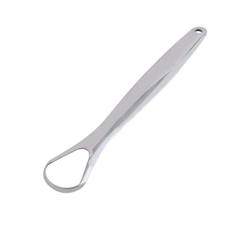 2PCS Metal Tongue Scraper, Reusable Stainless Steel Oral Tongue Cleaner for Oral Care