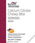 Bariatric Advantage Calcium Citrate Chewy Bites 500 mg - Sugar-Free Chewable Calcium Supplement - 90 Count