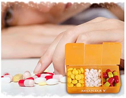 Vini 7 3 1PCS) Medicine Organizer with Small Pill Organizers Times a Day Large Stackable Pill Dispenser for Supplement