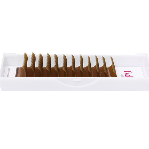 Volume Eyelash Extensions 0.07 C Curl, Faux Mink Self Blooming Colored Lash Extensions, 8-14mm (Blond 0.07-C)