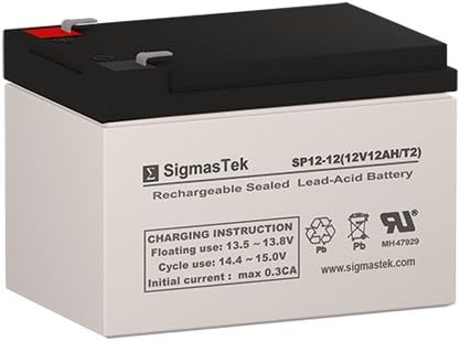 SigmasTek PS-12120 12 Volt 12 AmpH SLA Replacement Battery with F2 Terminal