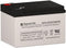 SigmasTek PS-12120 12 Volt 12 AmpH SLA Replacement Battery with F2 Terminal