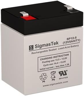 SigmasTek RT1245 12 Volt 5 AmpH SLA Replacement Battery with F1 Terminal