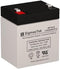 SigmasTek RB1252 12 Volt 5 AmpH SLA Replacement Battery with F1 Terminal