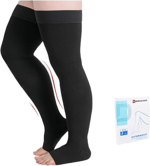SULEAD Plus Size Compression Socks, Graduated Compression, Varicose Veins Elastic Support, Post-Surgery Recovery