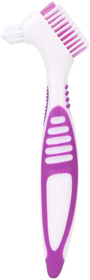 ZJchao Toothbrush, 2pcs Double-Sided Oral Care Denture Cleaning Brush, Portable Brushes for Household Effective Cleaning
