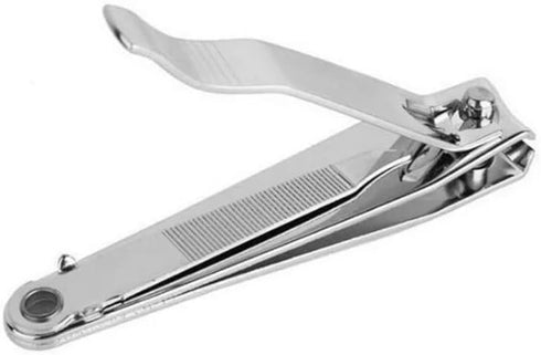 Silver Nail Clippers Set, Toenail Clippers and Fingernail Cutters for Thick Nails, Includes Nail File