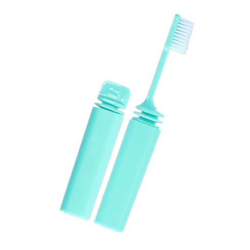Guojiang Travel Folding Toothbrush, Portable Bamboo Charcoal Toothbrush with Soft Bristles for Travel Camping