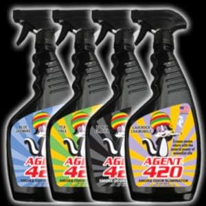 AGENT 420 Cannabis Odor Destroying Spray - 22 oz for Eliminating Cigarette Smoke and Unwanted Odors in House, Car,