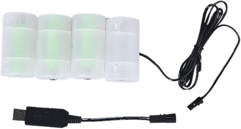 Hqkfuybl 1.5V-6V USB to D Alkaline Battery Replacement for LED Light Decorations Lamp Toy Vacuum and More
