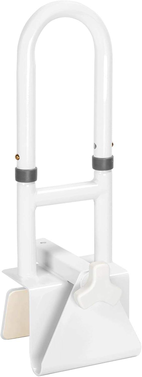 HEPO Adjustable Bathtub Safety Rail for Elderly, Tub Grab Bar for Bathroom,