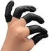 150pcs Disposable Latex Finger Cots Protective Fingertips Gloves Rubber Fingerstall Sleeves 65mmx25mm (Black)