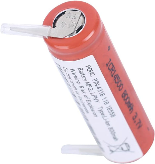 800mAh 3.7v Li-ion Replacement Battery for Philips HX8911/02 HX9110/02 HX9112 HX9111/12 Series with Pins