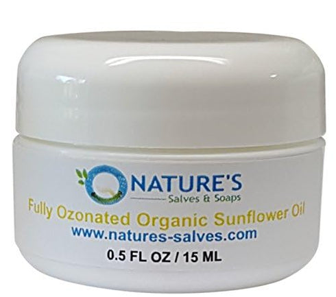 Nature's Salves and Soaps Fully Ozonated 100% Organic Unrefined Sunflower Oil - Holistic, Homeopathic, Natural, Dental,